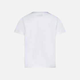 Mädchen-T-Shirt mit rosafarbenem St. Barth-Aufnäher
