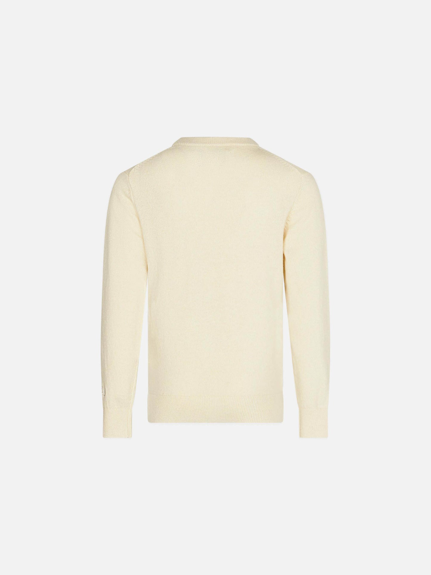 Weißer Pullover für Jungen mit St. Moritz-Jacquard