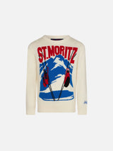 Boy sweater with St. Moritz jacquard print