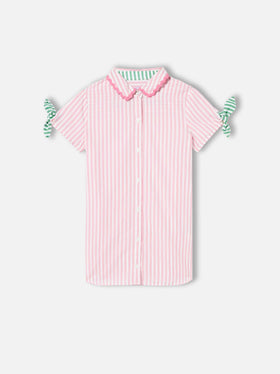 Girl striped shirt dress