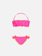 Bikini a fascia da bambina con borchia stella