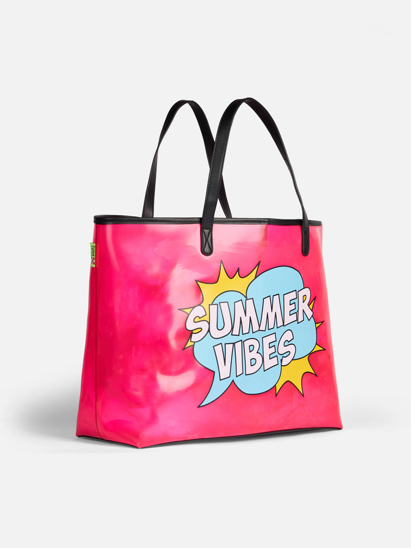Summer vibes transparent pvc bag