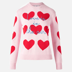 Maglione da donna con stampa cuori