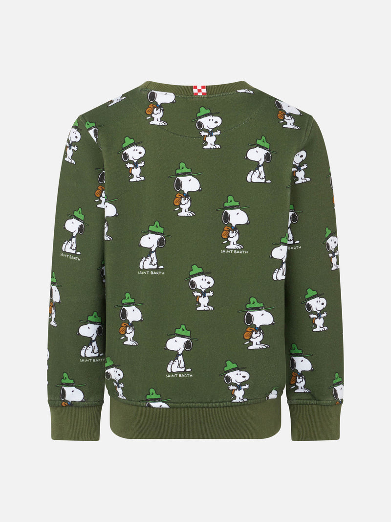 Grünes Jungen-Sweatshirt mit Rundhalsausschnitt und Snoopy-Aufdruck | SNOOPY PEANUTS™ SONDEREDITION