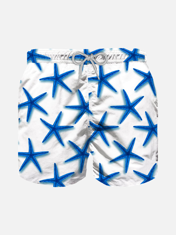 Starfish print boy swim shorts