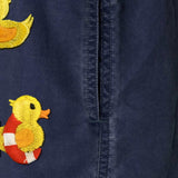 Boy swim shorts with ducky embroidery