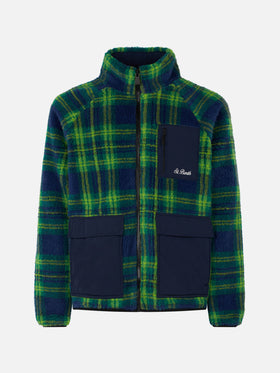 Man sherpa jacket with tartan print - MC2 Saint Barth