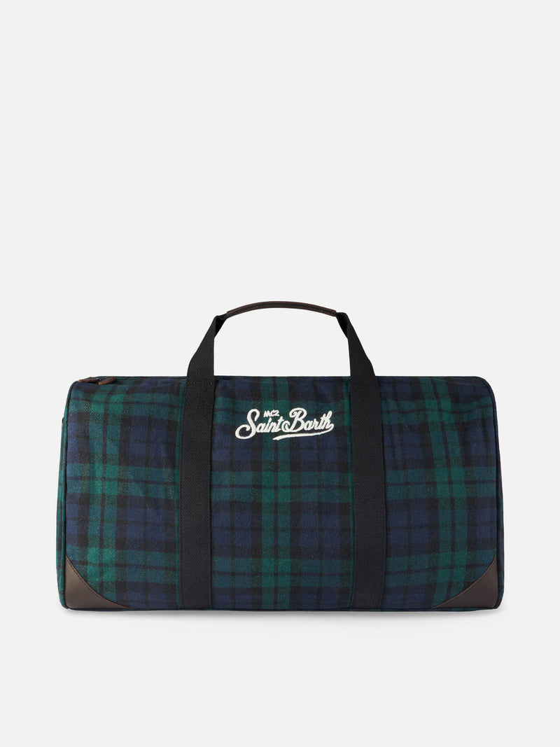 Reisetasche mit Tartan-Print