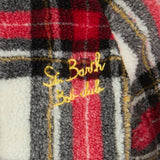 Schottenkarierte Sherpa-Jacke für Kinder mit St. Barth Bob Club-Stickerei