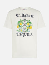 T-shirt da uomo in cotone pesante con stampa Tequila