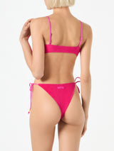 Bikini da donna a bralette in spugna fucsia