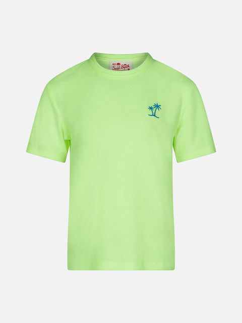 Boy yellow terry t-shirt with pocket - MC2 Saint Barth