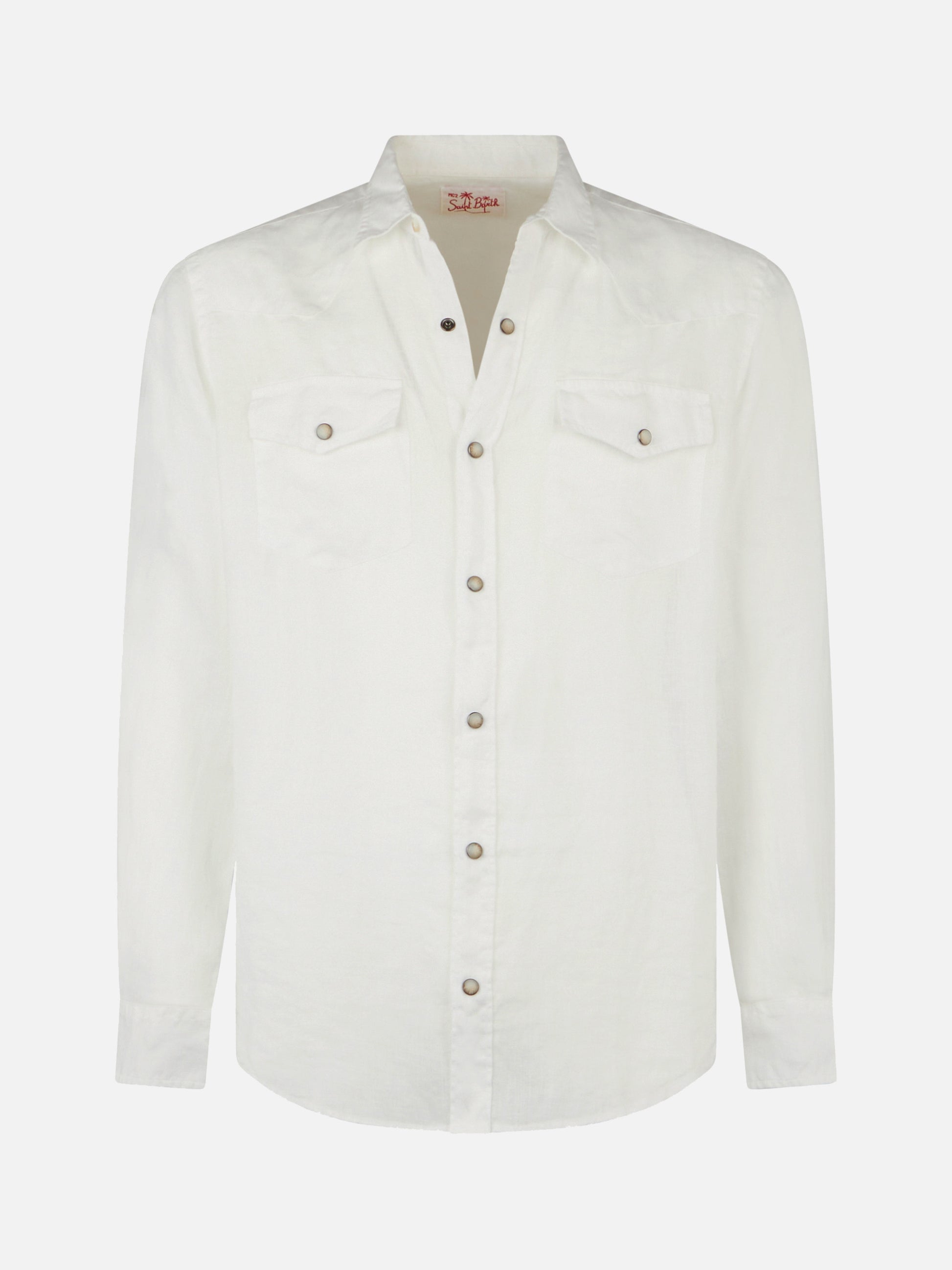 Man white linen shirt - MC2 Saint Barth