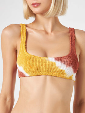 Costume da bagno donna con top bralette crinkle