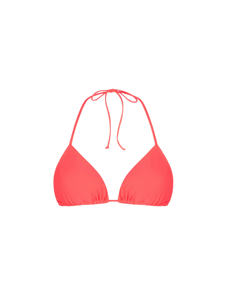 Costume da donna a triangolo rosso fluo