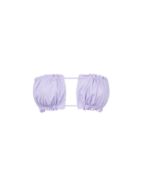 Fliederfarbener Bandeau-Top-Badeanzug für Damen