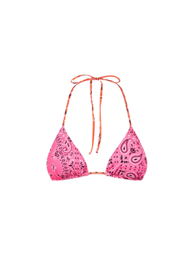 Woman triangle top with bandanna print - MC2 Saint Barth