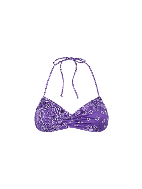 Woman bandeau top swimsuit with bandanna print - MC2 Saint Barth