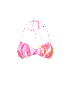 Bandeau-Top für Damen mit Wellenprint