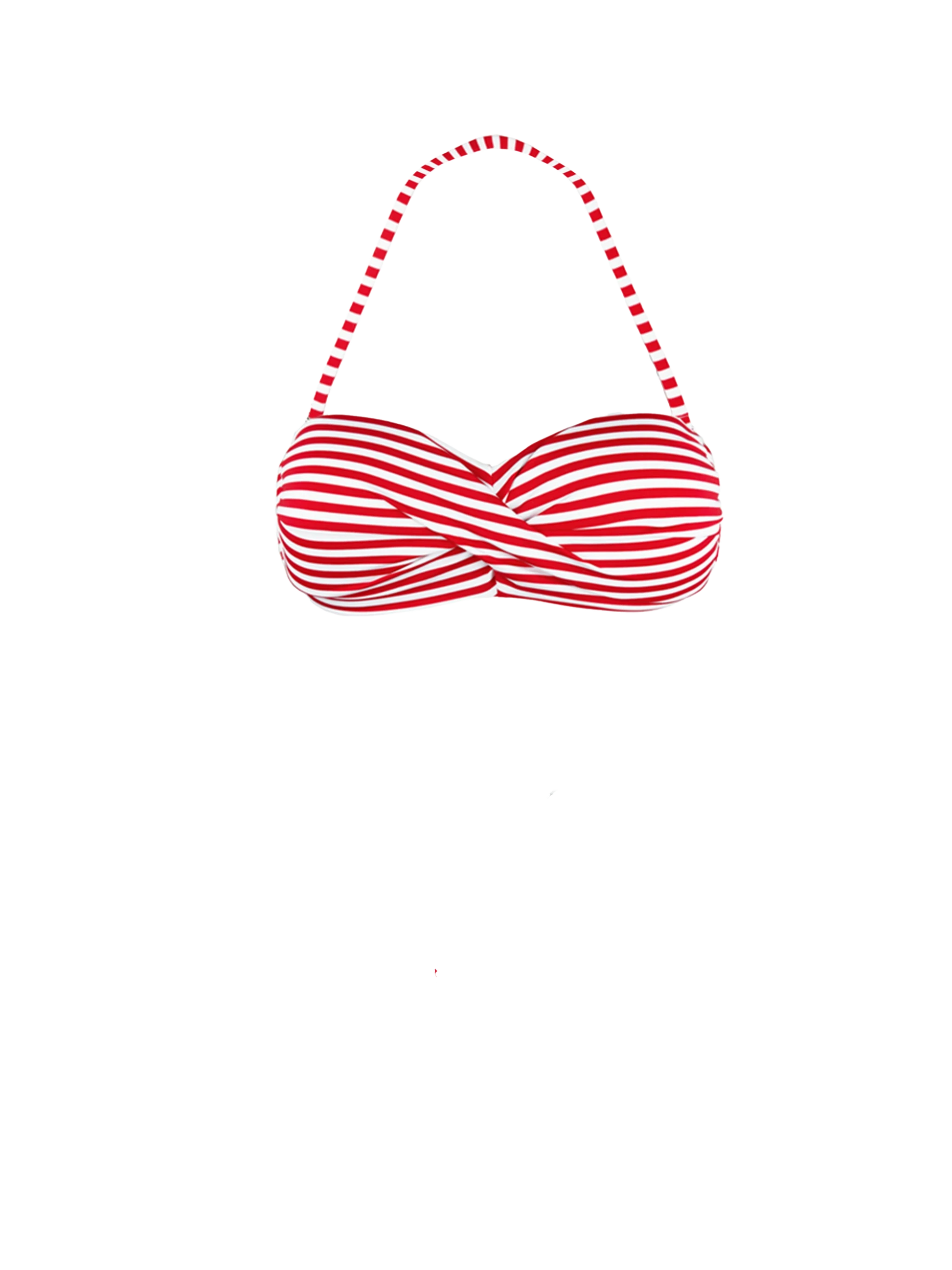 Red striped bandeau top - MC2 Saint Barth