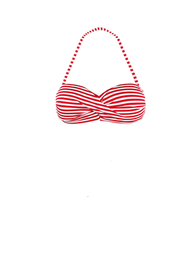 Red striped bandeau top - MC2 Saint Barth