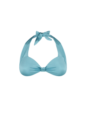 Shiny light blue bralette - MC2 Saint Barth