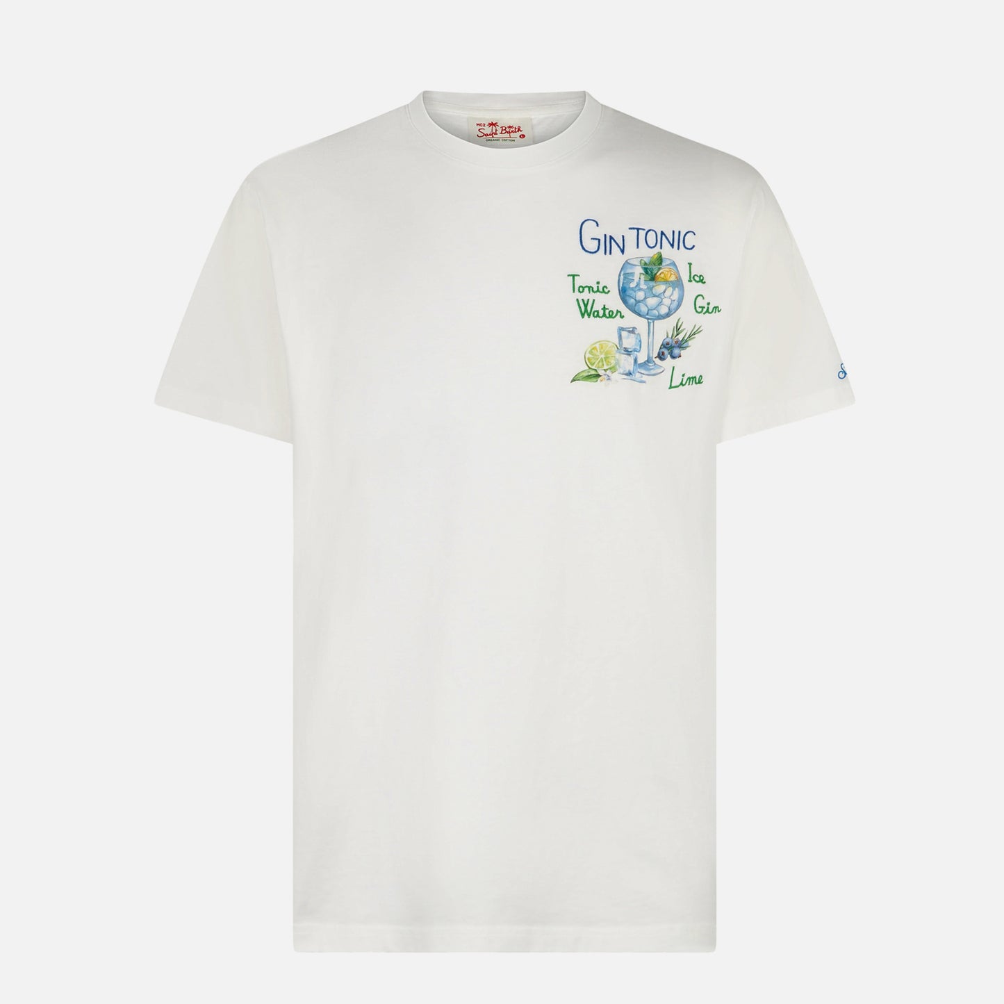 Herren-T-Shirt aus Baumwolle mit Gin Tonic-Aufdruck