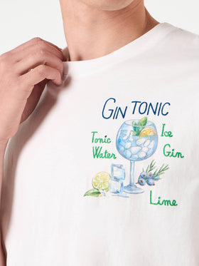 Herren-T-Shirt aus Baumwolle mit Gin Tonic-Aufdruck