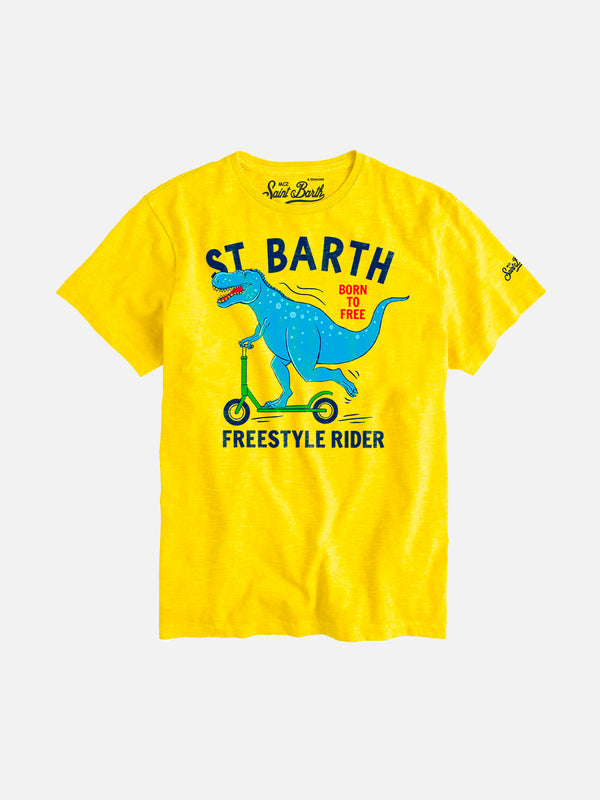 T-shirt da bambino Dinosauro Scooter