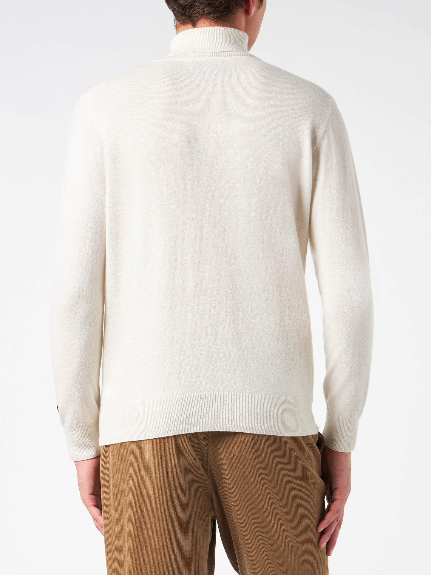 Maglione da uomo dolcevita con stampa jacquard Settimana in Bianco 