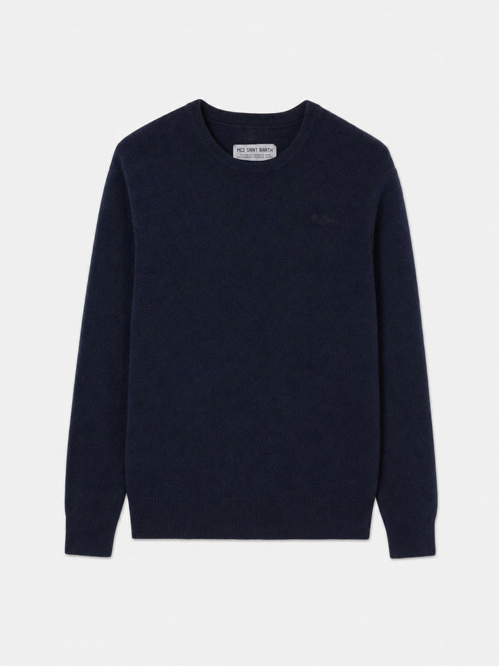 Pull bleu Regent en laine d'agneau 