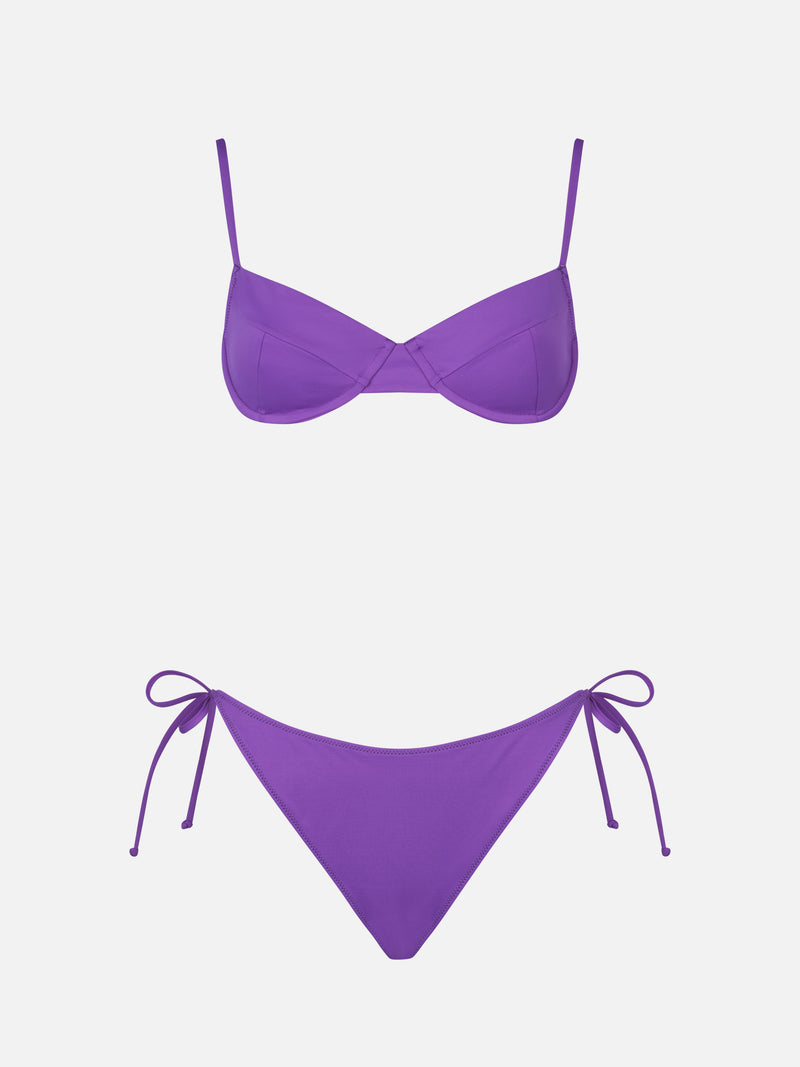 Lila Bralette-Bikini für Damen