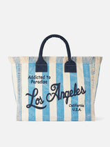 Vanity canvas shoulder bag with Los Angeles print