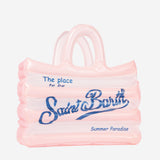 Vanity white and pink inflatable shoulder bag