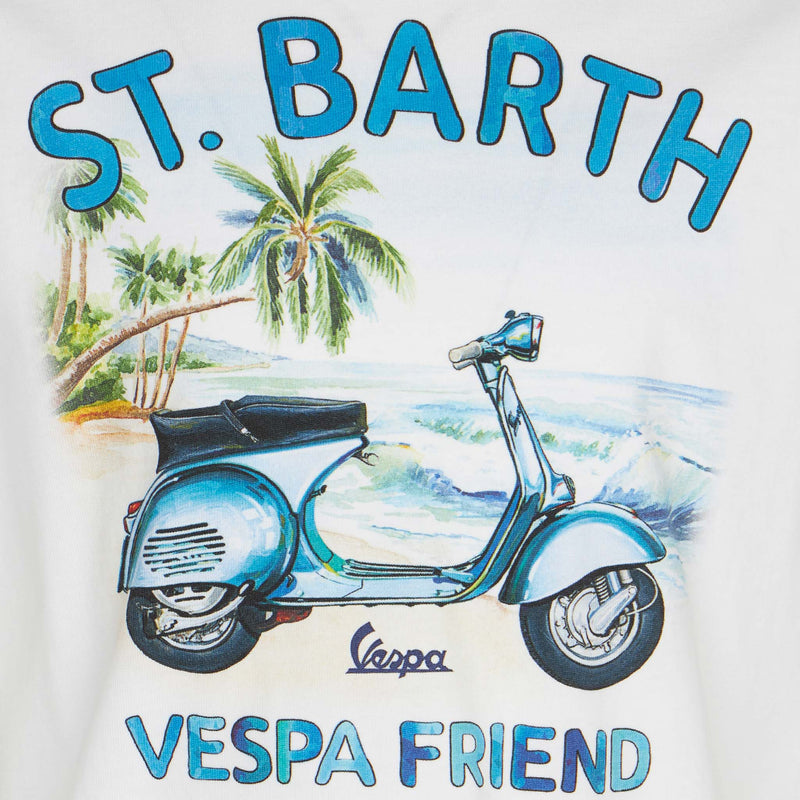 Baumwoll-T-Shirt für Jungen mit St. Barth Vespa-Friend-Aufdruck | Vespa® Sonderedition