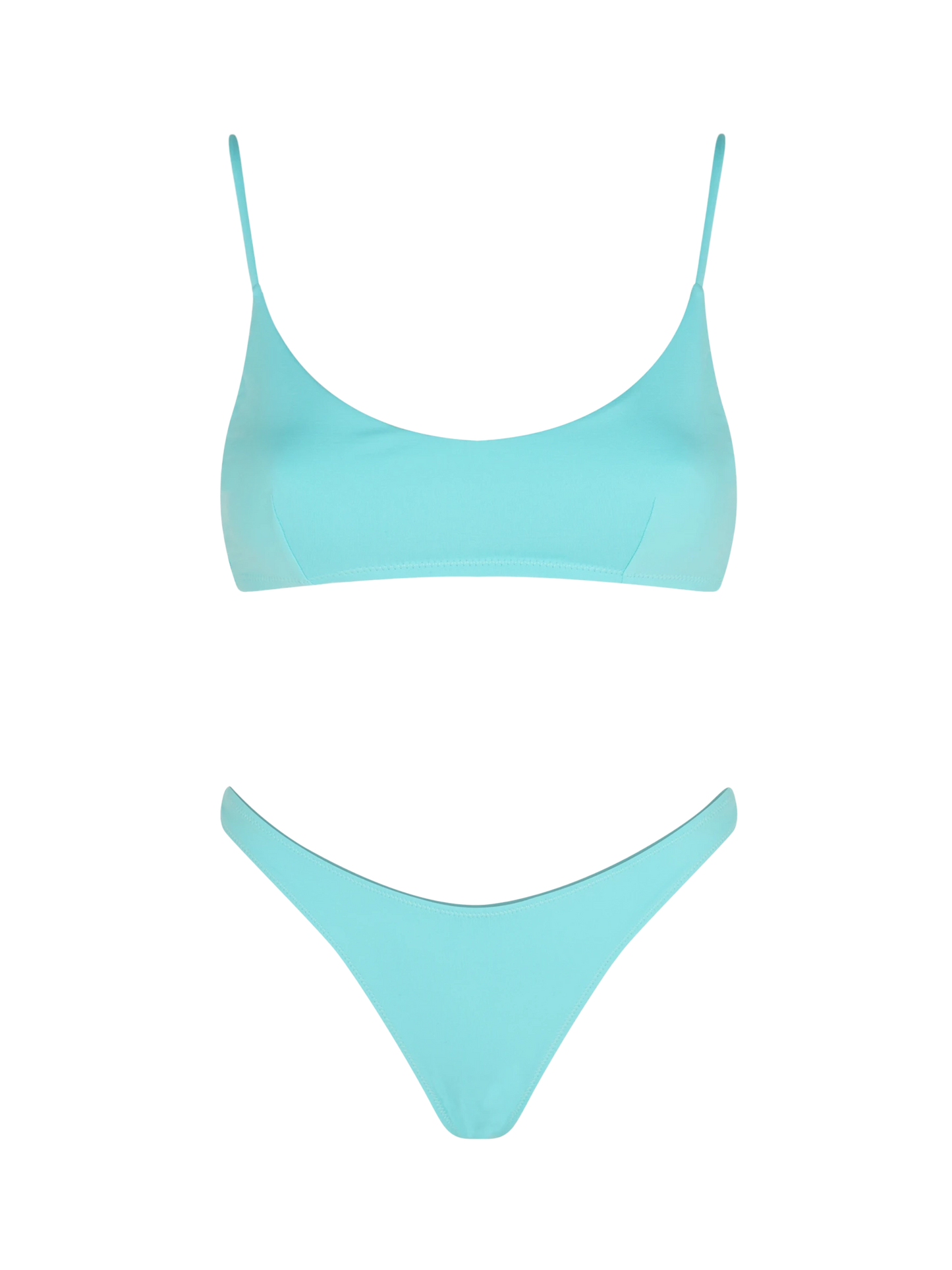 Woman water green bralette bikini