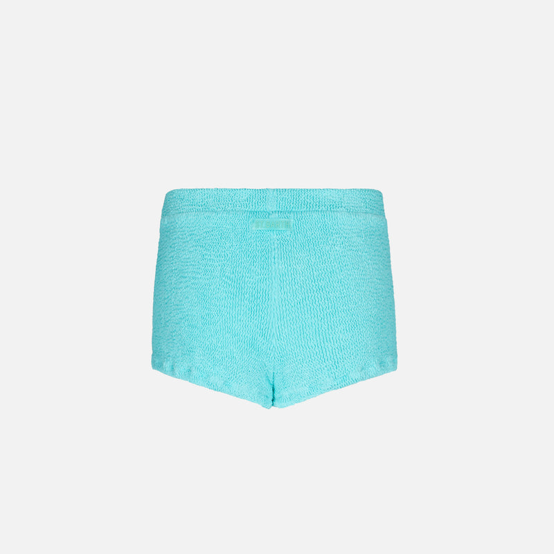 Girl water green crinkle shorts