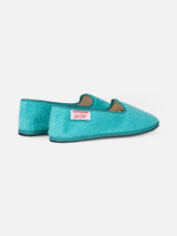 Damen-Slipper aus Frottee in Aquamarinblau | MY CHALOM SPECIAL EDITION