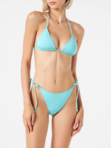 Wassergrüner Triangel-Bikini für Damen