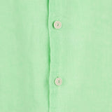 Camicia da bambino in lino verde fluo verde acqua