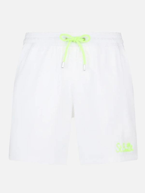 Man white comfort swim shorts