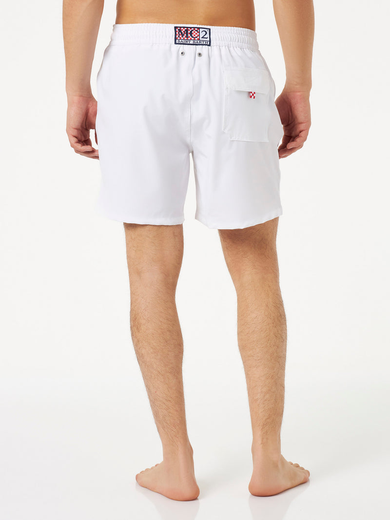 Man white comfort swim shorts