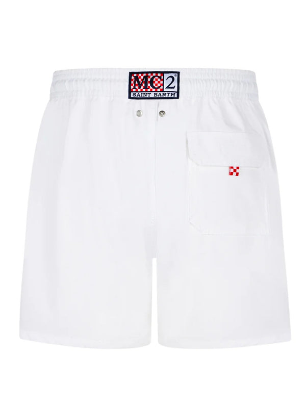 Man white comfort swim shorts