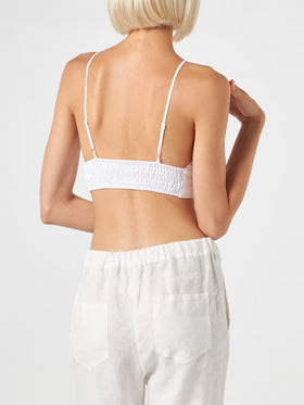 White linen bralette top - MC2 Saint Barth