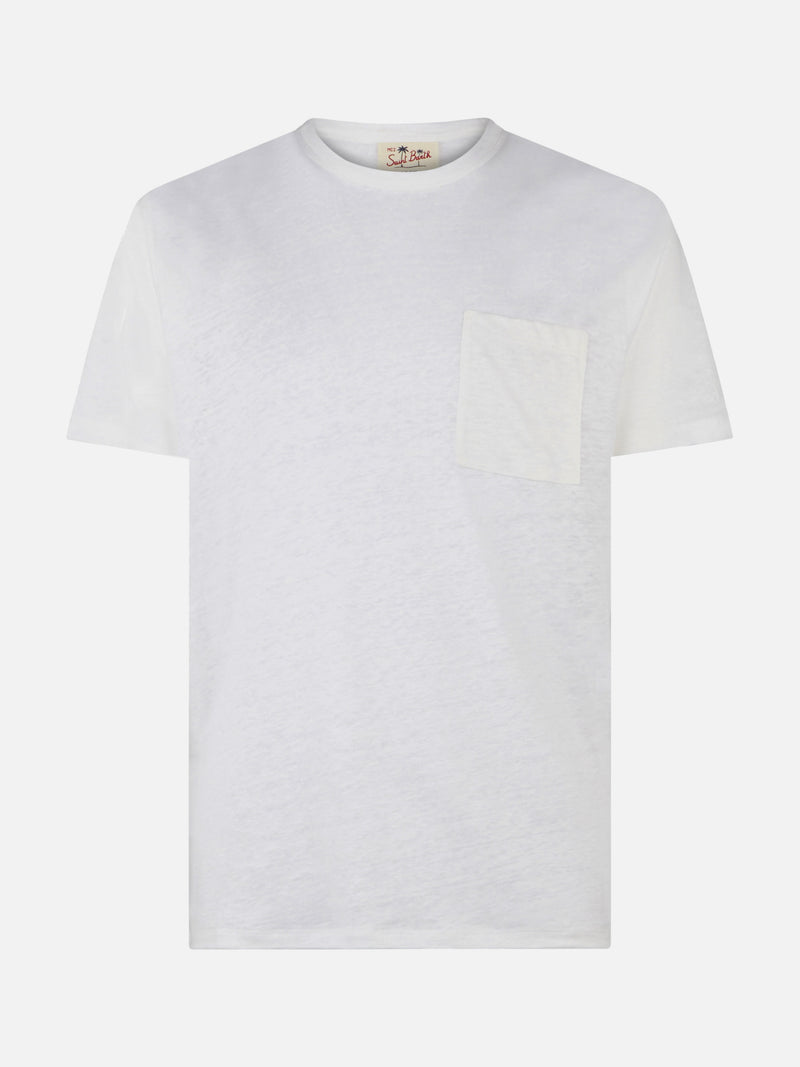 Man linen jersey t-shirt