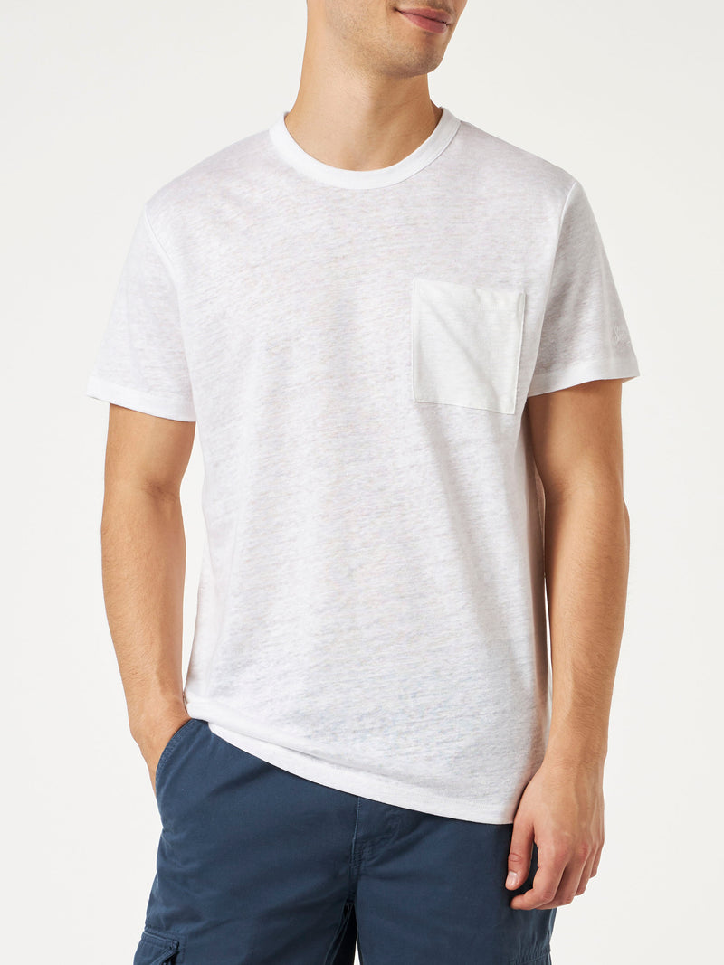 Man linen jersey t-shirt