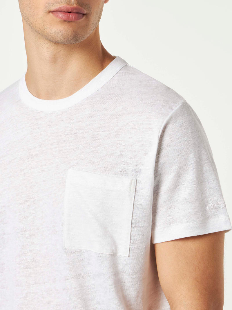 Man linen jersey t-shirt