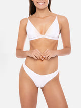 Weißer Triangel-Bikini für Damen