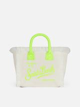 Colette-Handtasche aus weißem Frottee mit Saint Barth-Logo