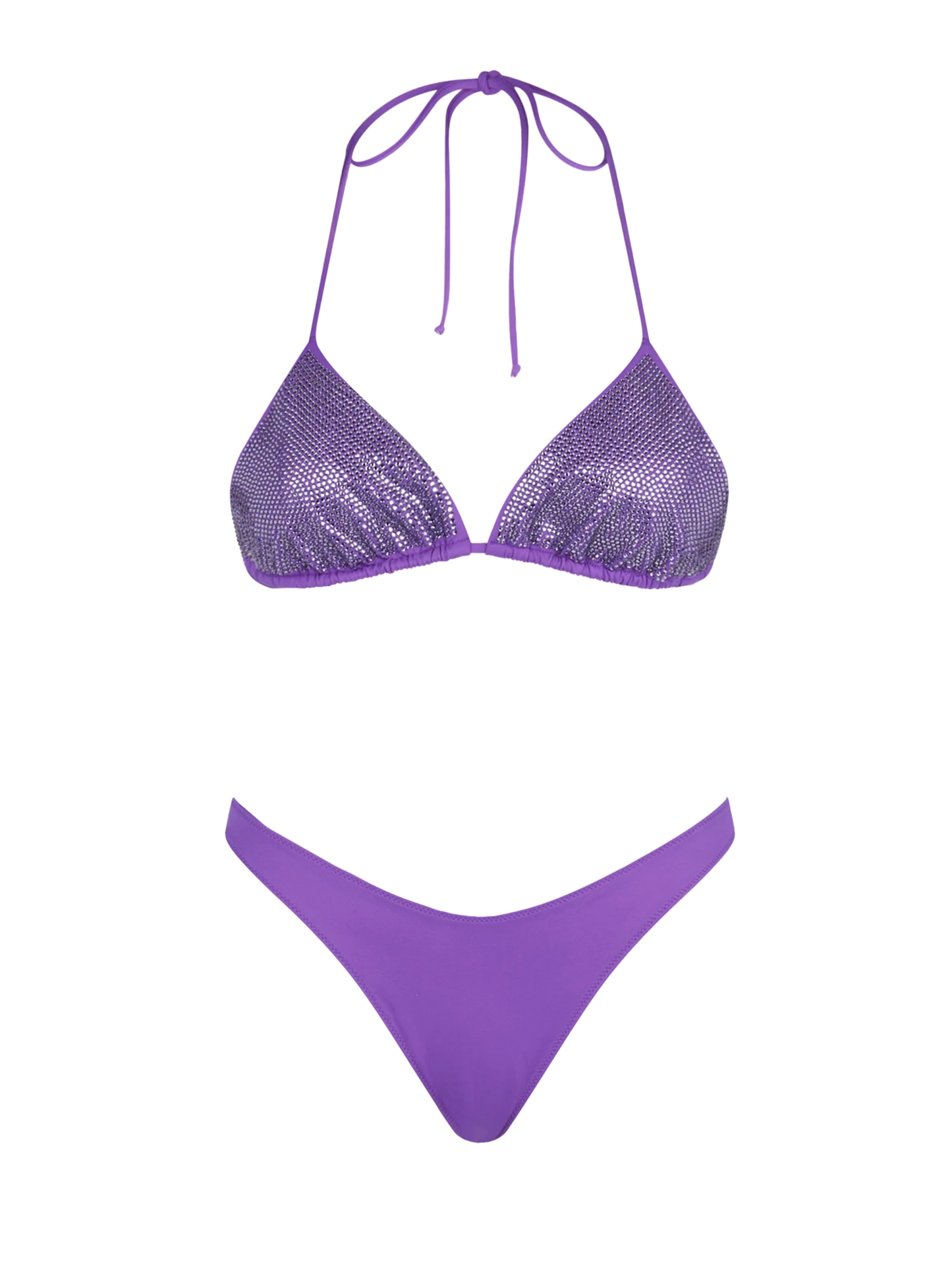 Damen-Triangel-Bikini mit Strasssteinen